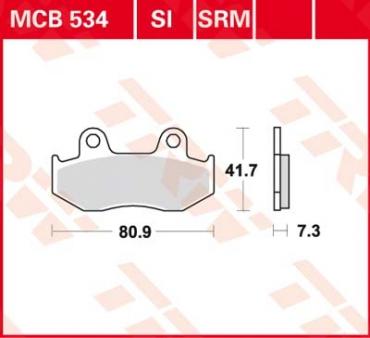 TRW Scheibenbremsbelag MCB534SRM