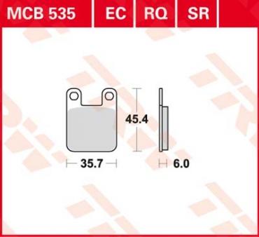 TRW Scheibenbremsbelag MCB535EC