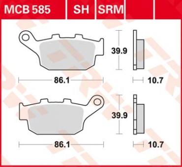 TRW Scheibenbremsbelag MCB585SRM