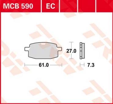 TRW Scheibenbremsbelag MCB590EC