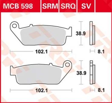 TRW Scheibenbremsbelag MCB598SRM