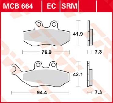 TRW Scheibenbremsbelag MCB664SRM