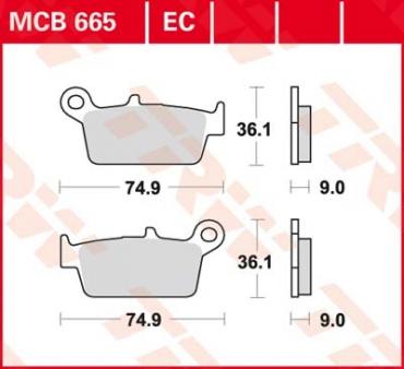 TRW Scheibenbremsbelag MCB665EC