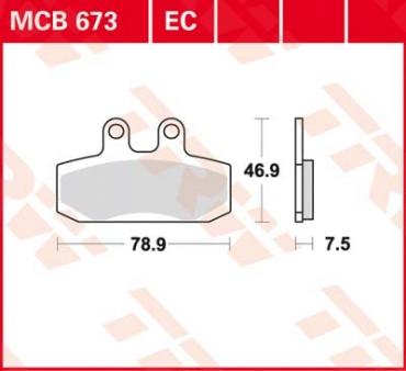 TRW Scheibenbremsbelag MCB673EC