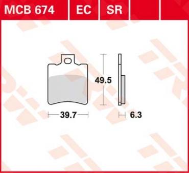 TRW Scheibenbremsbelag MCB674EC