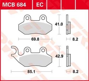 TRW Scheibenbremsbelag MCB684EC