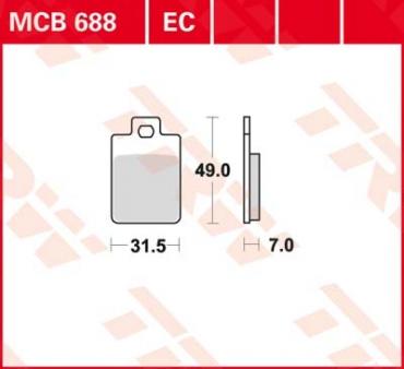 TRW Scheibenbremsbelag MCB688EC