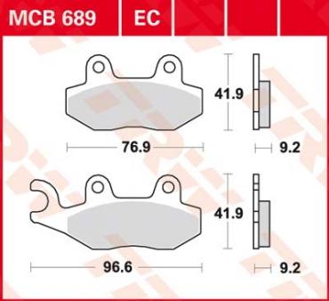 TRW Scheibenbremsbelag MCB689EC