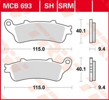 TRW Scheibenbremsbelag MCB693SRM