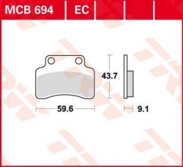 TRW Scheibenbremsbelag MCB694EC