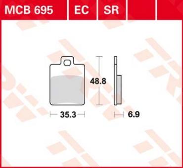 TRW Scheibenbremsbelag MCB695EC