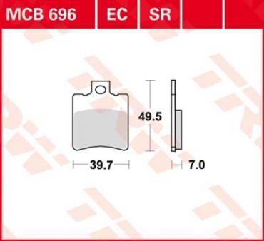 TRW Scheibenbremsbelag MCB696EC