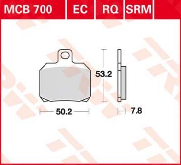 TRW Scheibenbremsbelag MCB700SRM