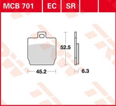 TRW Scheibenbremsbelag MCB701EC