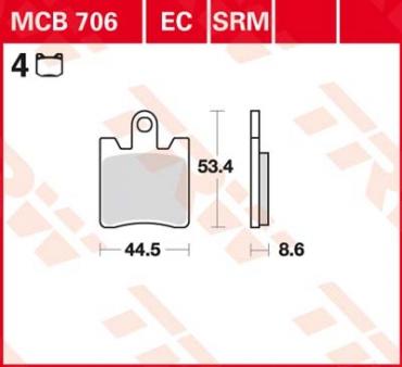 TRW Scheibenbremsbelag MCB706EC
