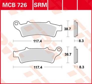 TRW Scheibenbremsbelag MCB726SRM