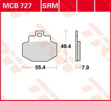 TRW Scheibenbremsbelag MCB727SRM