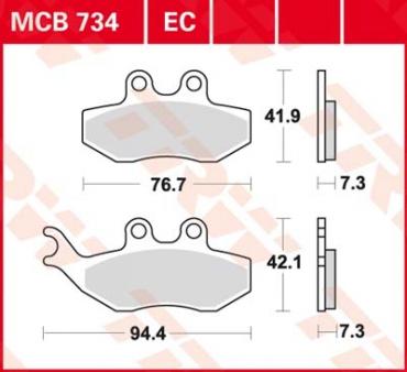 TRW Scheibenbremsbelag MCB734EC