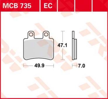TRW Scheibenbremsbelag MCB735EC