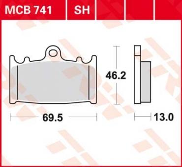 TRW disc brake pads MCB741SH
