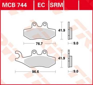 TRW Scheibenbremsbelag MCB744SRM