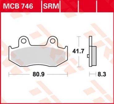 TRW Scheibenbremsbelag MCB746SRM