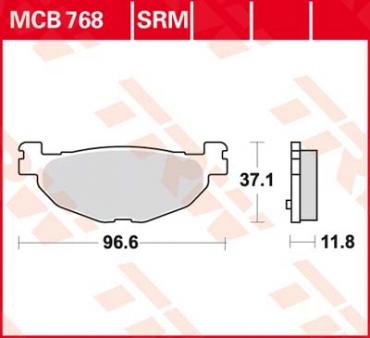 TRW Scheibenbremsbelag MCB768SRM