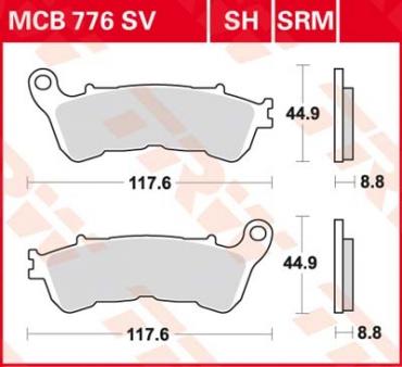 TRW disc brake pads MCB776