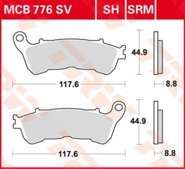 TRW Scheibenbremsbelag MCB776