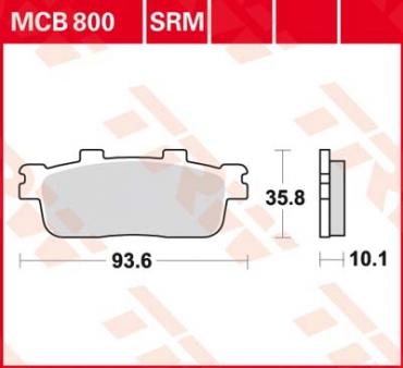 TRW Scheibenbremsbelag MCB800SRM