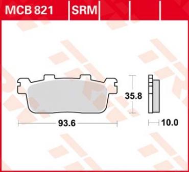 TRW Scheibenbremsbelag MCB821SRM