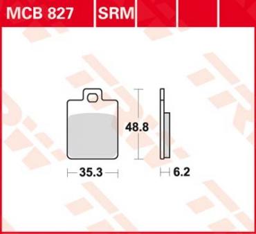 TRW Scheibenbremsbelag MCB827SRM