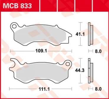 TRW Scheibenbremsbelag MCB833