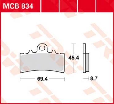 TRW Scheibenbremsbelag MCB834