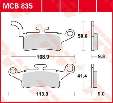 TRW Scheibenbremsbelag MCB835