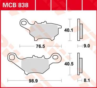 TRW Scheibenbremsbelag MCB838