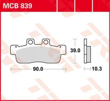 TRW Scheibenbremsbelag MCB839