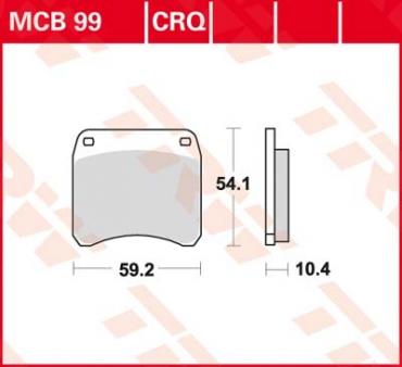 TRW Scheibenbremsbelag MCB99CRQ