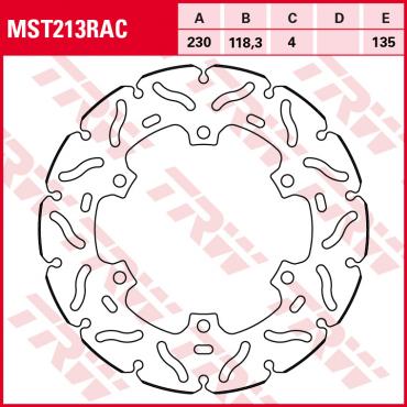 TRW Bremsscheibe starr MST213RAC