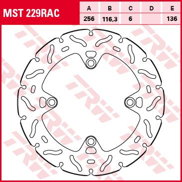 TRW Bremsscheibe starr MST229RAC