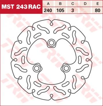 TRW RACING Bremsscheibe starr MST243RAC