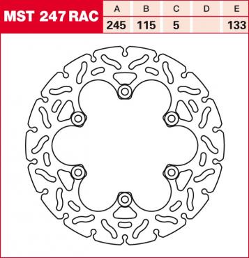 TRW Bremsscheibe starr MST247