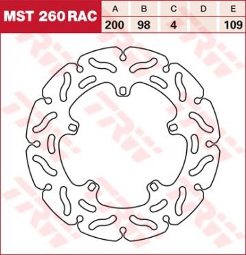 TRW RACING Bremsscheibe starr MST260RAC