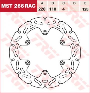 TRW Bremsscheibe starr MST266