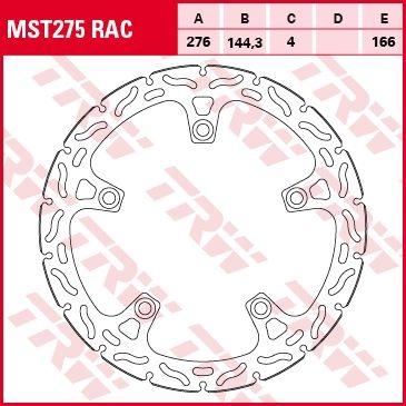 TRW RACING Bremsscheibe starr MST275RAC