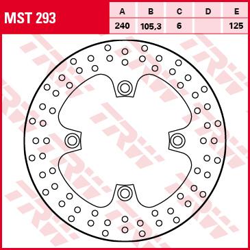 TRW Bremsscheibe starr MST293