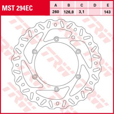 TRW Bremsscheibe starr MST294EC