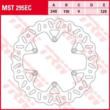 TRW Bremsscheibe starr MST295EC