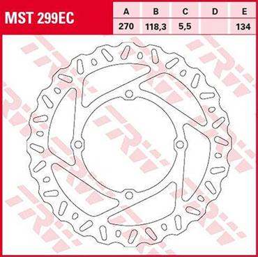 TRW Bremsscheibe starr MST299EC