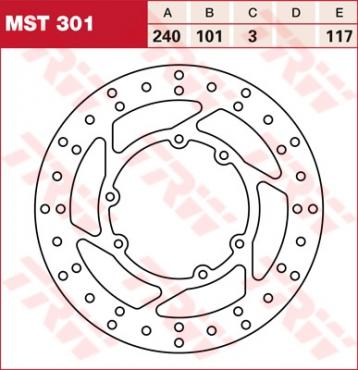 TRW RACING Bremsscheibe starr MST301